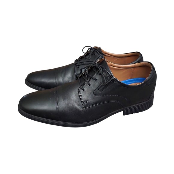 Clarks Whiddon Oxford Shoes Mens Size 13  Black Leather Cap Toe Lace Up Dress main image 5